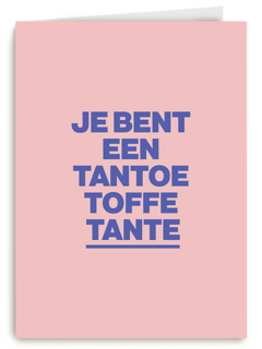 7e bent een tantoe toffe tante kaart