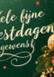 rijk versierde kerstboom met sierlijke tekst