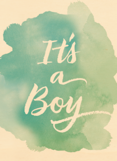 watercolor it is a boy