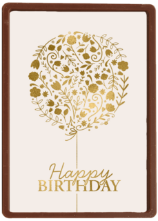 Gouden boom met Happy Birthday