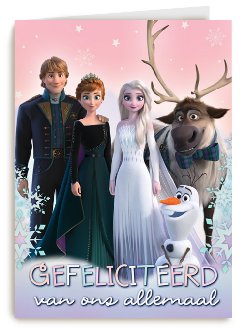 gefeliciteerd van Elsa anna Olaf Kristoff en sven