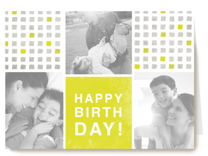 fotokaart liggen happy birthday drie fotoos