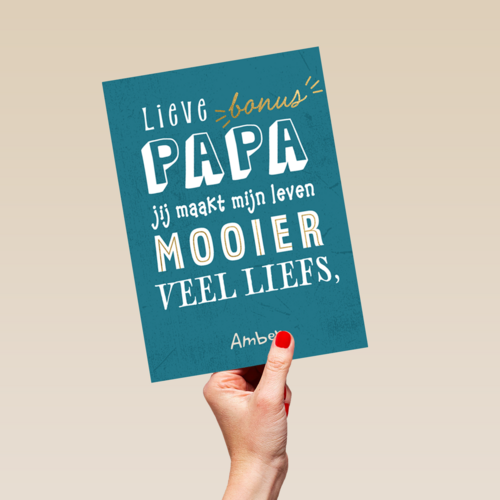 vaderdag kaart lieve bonus papa