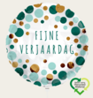Ballon Fijne Verjaardag Groen en Goud Eco