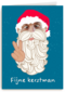 grappige fotokerstkaart met kerstman