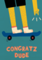 Verjaardagskaart skateboarder