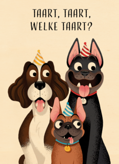 Verjaardagskaart Grappig Taart taart welke taart Folio