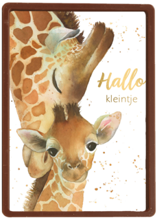 geboorte hallo kleintje giraffe