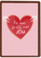 Valentijnskaart hart met ik Ik ben zo blij met jou