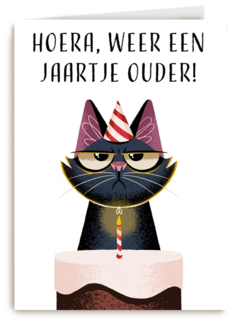 Verjaardagskaart grappig Grumpy Hoera weer een jaartje ouder Folio