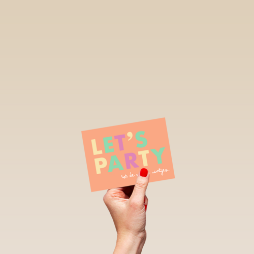Nieuwjaar kaart lets party tot de vroege uurtjes