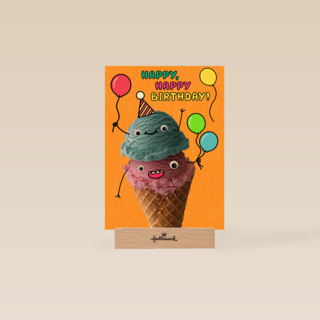 Verjaardagskaart ijsje Happy Birthday