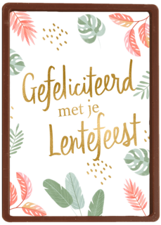 Gefeliciteerd met je lentefeest bladeren