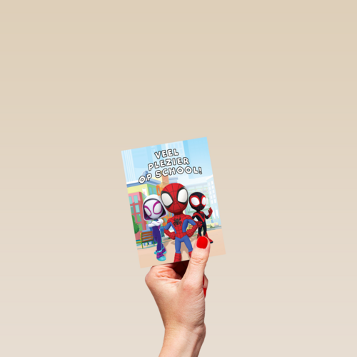Back to school kaart Spiderman
