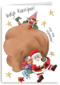 kerstkaart vrolijk kerstman en elfje matia heesakkers