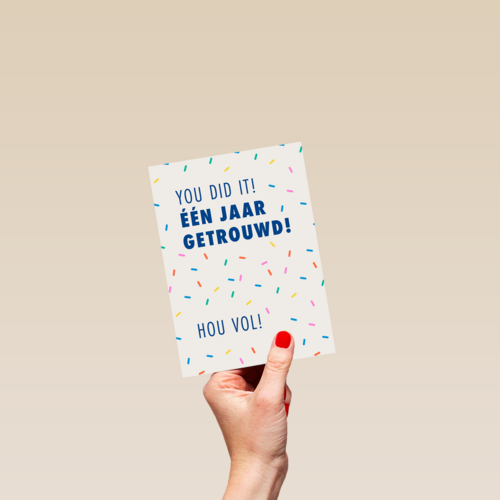You did it 1 jaar getrouwd
