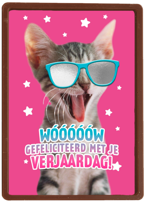 gefeliciteerd van deze coole kat