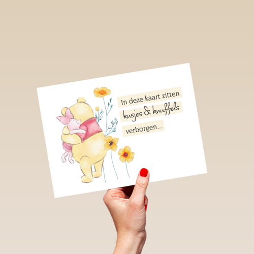 Winnie de Poeh kusjes en knuffels
