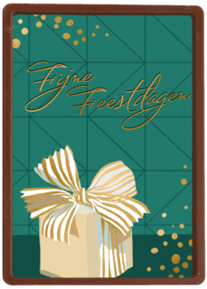 Stijlvolle kerstkaart met cadeau