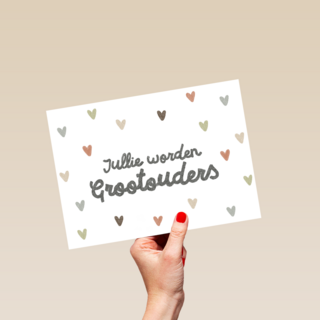 zwangerschap felicitatie jullie worden grootouders hartjes