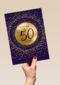 Verjaardagskaart leeftijden Man vrouw Cheers to 50 years