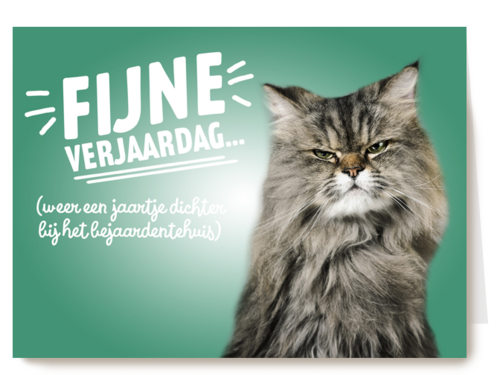 weer een jaartje dichterbij het bejaardentehuis