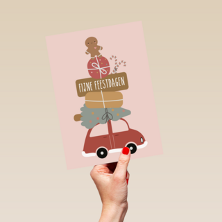 Fijne feestdagen auto Eef Lillemor