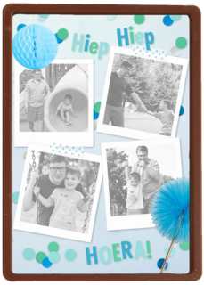 4 fotos slingers blauw