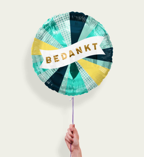 Ballon Bedankt Blauw Eco