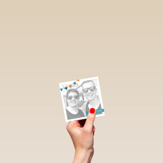 fotokaart vierkant foto vlaggen blauw