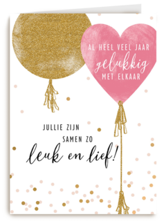 Trouwdagkaart Jullie zijn samen zo leuk en lief
