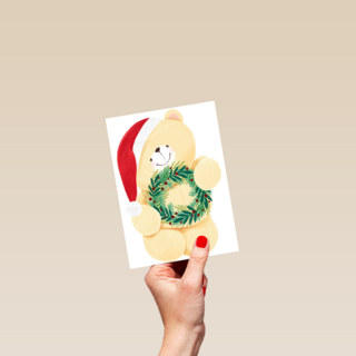 kerstkaart forever friends kerstkrans
