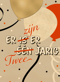 er zijn er 2 jarig met ballonnen