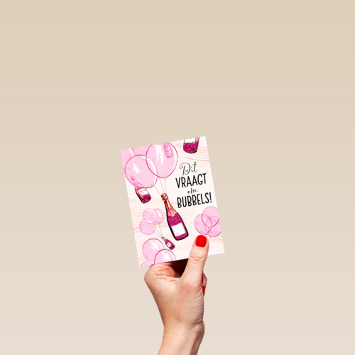 dit vraagt om roze bubbels