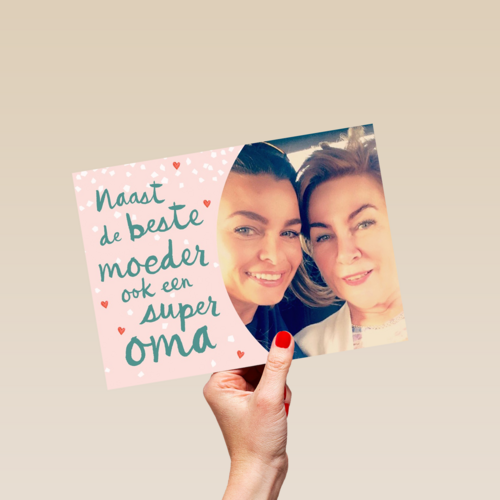 super oma beste moeder fotokaart