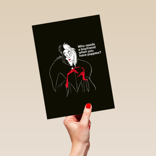 Valentijnskaart vriendschap Cruella