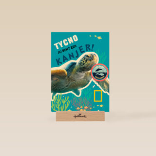 verjaardag kaart schildpad