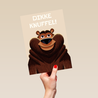 Dikke knuffel Beer Folio beige