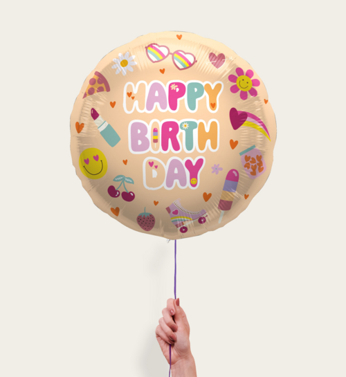 Ballon Happy Birthday Girlz Multi