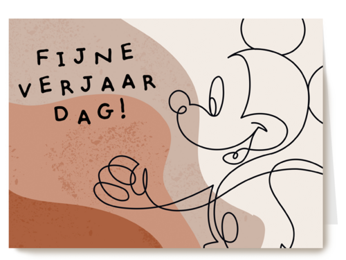 Mickey Mouse fijne verjaardag kaart