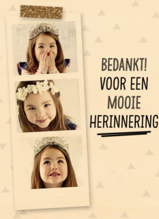 bedankt voor een mooie herinnering