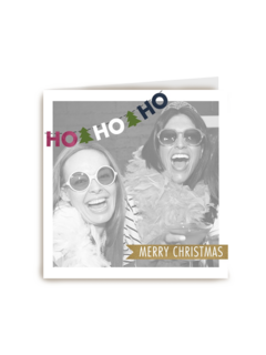 ho ho ho merry christmas fotokaart