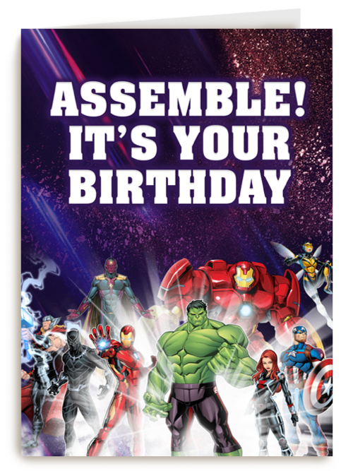 avengers assemble its your birthday verjaardagskaart