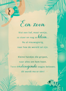 Babykaart zoon More than words