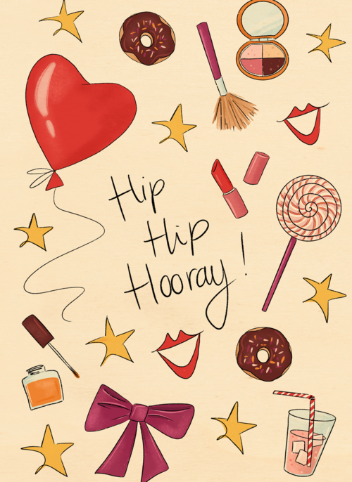 verjaardag kaart matia studio hip hip hooray