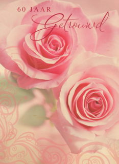 Roze rozen voor diamanten huwelijk