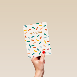 Proficiat met confetti