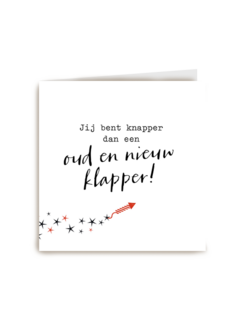 Kerstkaart Hip Oud en nieuw klapper