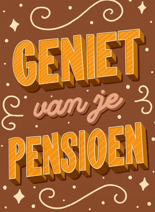 Houten Kaart Pensioen | Houten Kaart Hallmark | Pensioen | Pensioen Kaart Geniet Van Je Pensioen