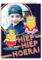Minions fotokaart hiep hiep hoera
